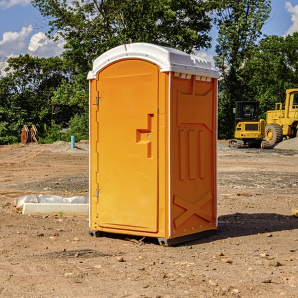 how often are the porta potties cleaned and serviced during a rental period in Cove OR